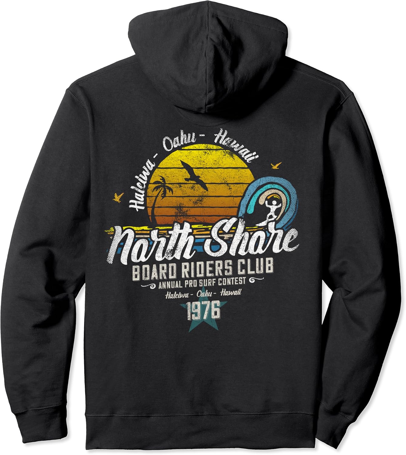 Vintage North Shore Board Riders Surfing Club, Oahu, Hawaii Pullover
